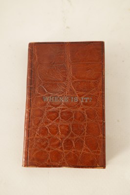 Lot 387 - A FINE VICTORIAN CROCODILE SKIN LADIES...