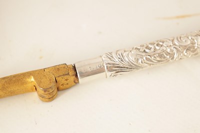 Lot 387 - A FINE VICTORIAN CROCODILE SKIN LADIES...