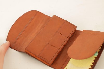Lot 387 - A FINE VICTORIAN CROCODILE SKIN LADIES...