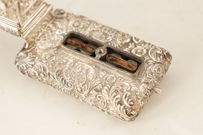 Lot 387 - A FINE VICTORIAN CROCODILE SKIN LADIES...