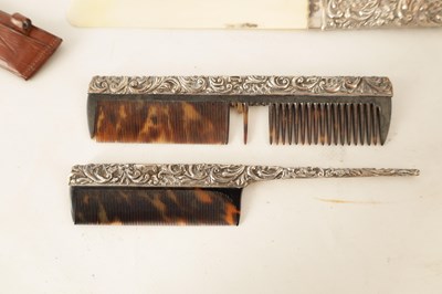 Lot 387 - A FINE VICTORIAN CROCODILE SKIN LADIES...