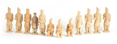 Lot 414 - A SET OF 12 20TH CENTURY CHINESE FIGURES...
