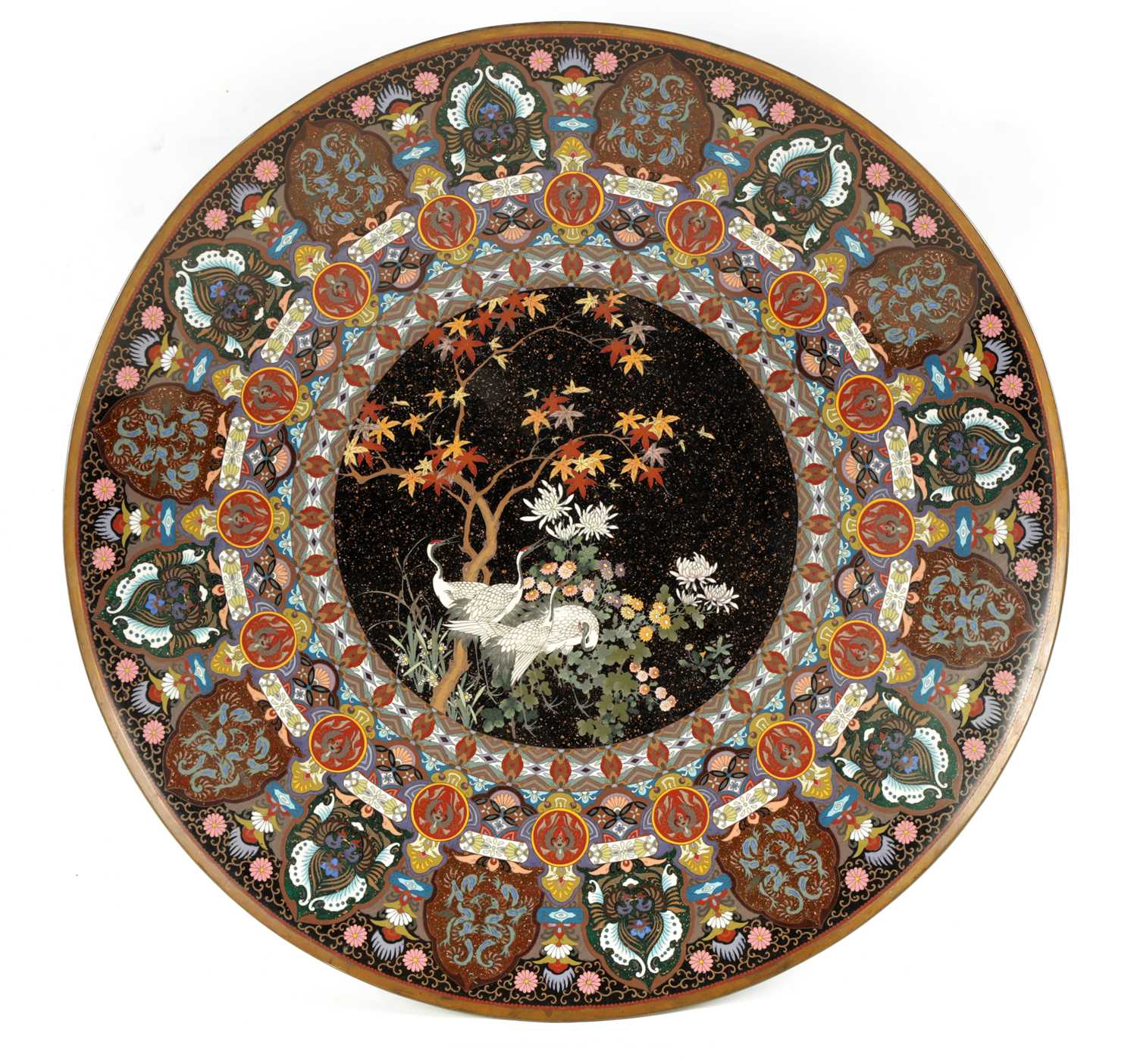 Lot 434 - AN IMPRESSIVE JAPANESE MEIJI PERIOD CLOISONNE...