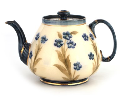 Lot 45 - AN EARLY MACINTYRE BURSLEM LARGE TEAPOT WITH...