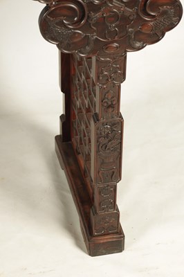Lot 478 - A 19TH CENTURY CHINESE HUANG HUA LI WOOD ALTAR...