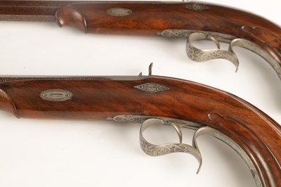 Lot 520 - A CASED PAIR OF MID 19TH CENTURY CONTINENTAL...