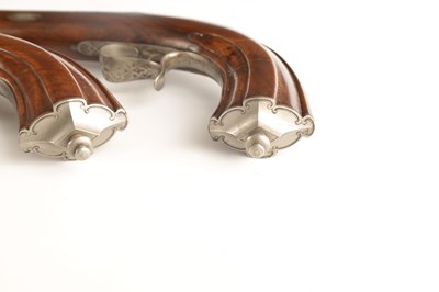 Lot 520 - A CASED PAIR OF MID 19TH CENTURY CONTINENTAL...