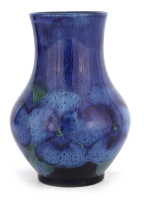 Lot 53 - AN UNUSUAL MOORCROFT SMALL BULBOUS VASE...