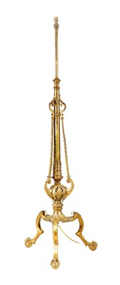 Lot 584 - A LATE 19TH CENTURY REGENCY STYLE BRASS...