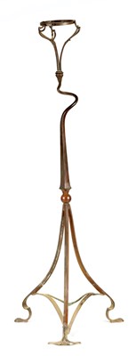 Lot 585 - AN ART NOUVEAU COPPER STANDARD LAMP BY HINKS...