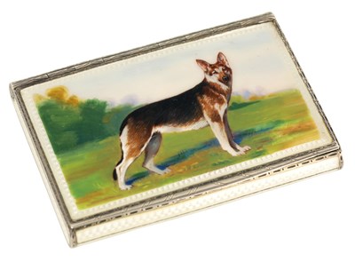 Lot 598 - A FINE CONTINENTAL SILVER AND GUILLOCHE ENAMEL...