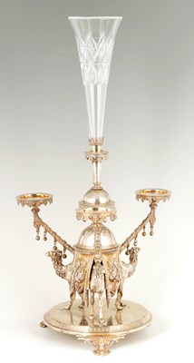 Lot 601 - A LATE 19TH CENTURY SILVER PLATED CENTREPIECE...