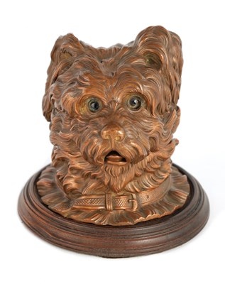 Lot 607 - A LATE 19TH CENTURY NOVELTY COPPER INKWELL...