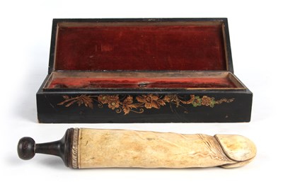 Lot 614 - A RARE 19TH CENTURY CARVED BONE EROTIC...
