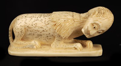 Lot 619 - AN EARLY 19TH CENTURY FRENCH CARVED IVORY...