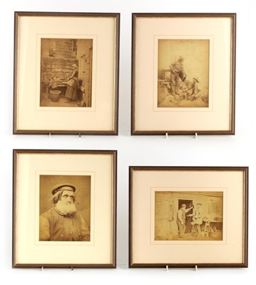 Lot 625 - A SET OF FOUR LATE 19TH CENTURY SEPIA...
