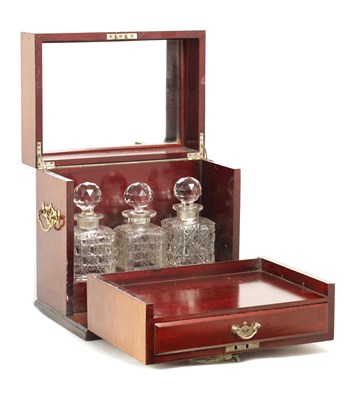 Lot 626 - A LATE 19TH CENTURY MAHOGANY CASED TANTALUS...