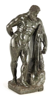 Lot 629 - A 19TH CENTURY CARVED GREEN MARBLE GRAND TOUR...