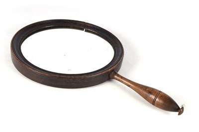 Lot 636 - A GEORGE III CONCAVE MAGNIFYING HAND MIRROR...