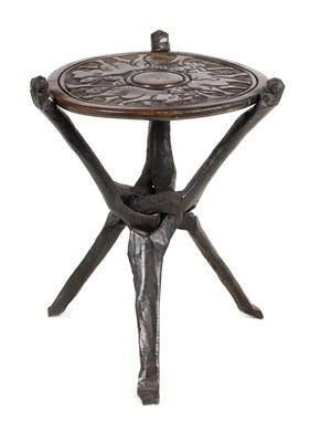 Lot 639 - A LATE 19TH CENTURY AFRICAN HARDWOOD FOLDING...