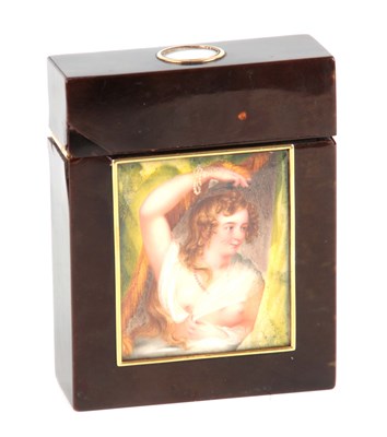 Lot 652 - A 19TH CENTURY TORTOISESHELL CIGARETTE CASE...