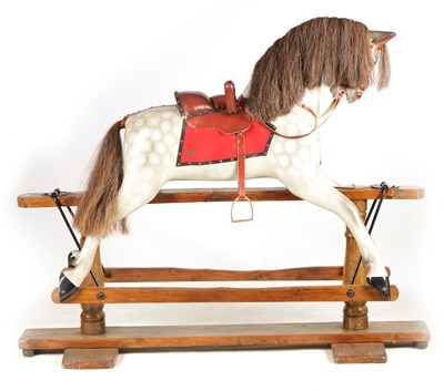 Lot 656 - A LARGE 20TH CENTURY DAPPLE GREY PAINTED WOOD...