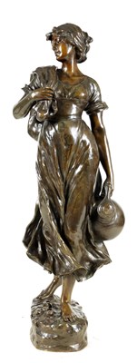 Lot 662 - A LARGE 19TH CENTURY FIGURAL BRONZE SCULPTURE...