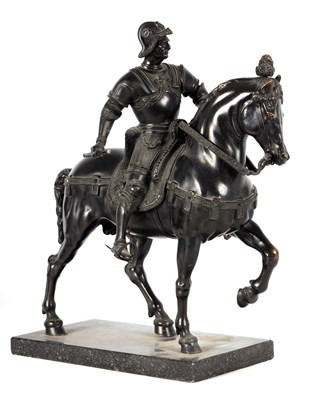 Lot 693 - A LATE 19TH CENTURY PATINATED BRONZE...