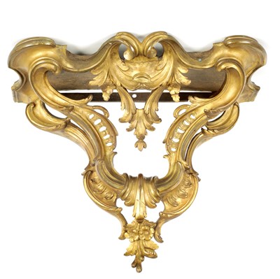 Lot 715 - AN EARLY 19TH CENTURY ORMOLU ROCOCO STYLE WALL...