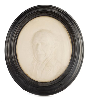 Lot 721 - A 19TH CENTURY PLASTER BUST PORTRAIT OF A...