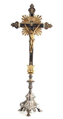 Lot 732 - A LATE 19TH CENTURY BRASS AND STEEL CORPUS...
