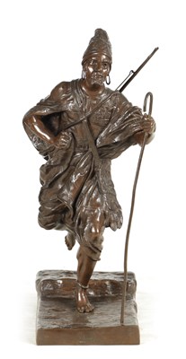 Lot 733 - A 19TH CENTURY FRENCH FIGURAL BRONZE depicting...