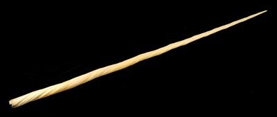 Lot 736 - A LARGE 19TH CENTURY NARWHAL TUSK mounted on a...