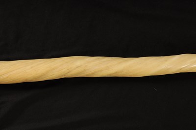 Lot 736 - A LARGE 19TH CENTURY NARWHAL TUSK mounted on a...