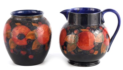 Lot 74 - A 1930S/40S MOORCROFT LARGE BULBOUS JUG tube...