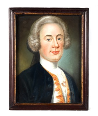 Lot 740 - A LATE 18TH CENTURY PASTEL Portrait of a Naval...