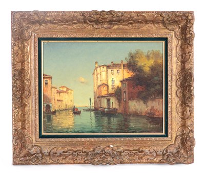 Lot 756 - BOUVARD A 20TH CENTURY OIL ON CANVAS Gondolas...