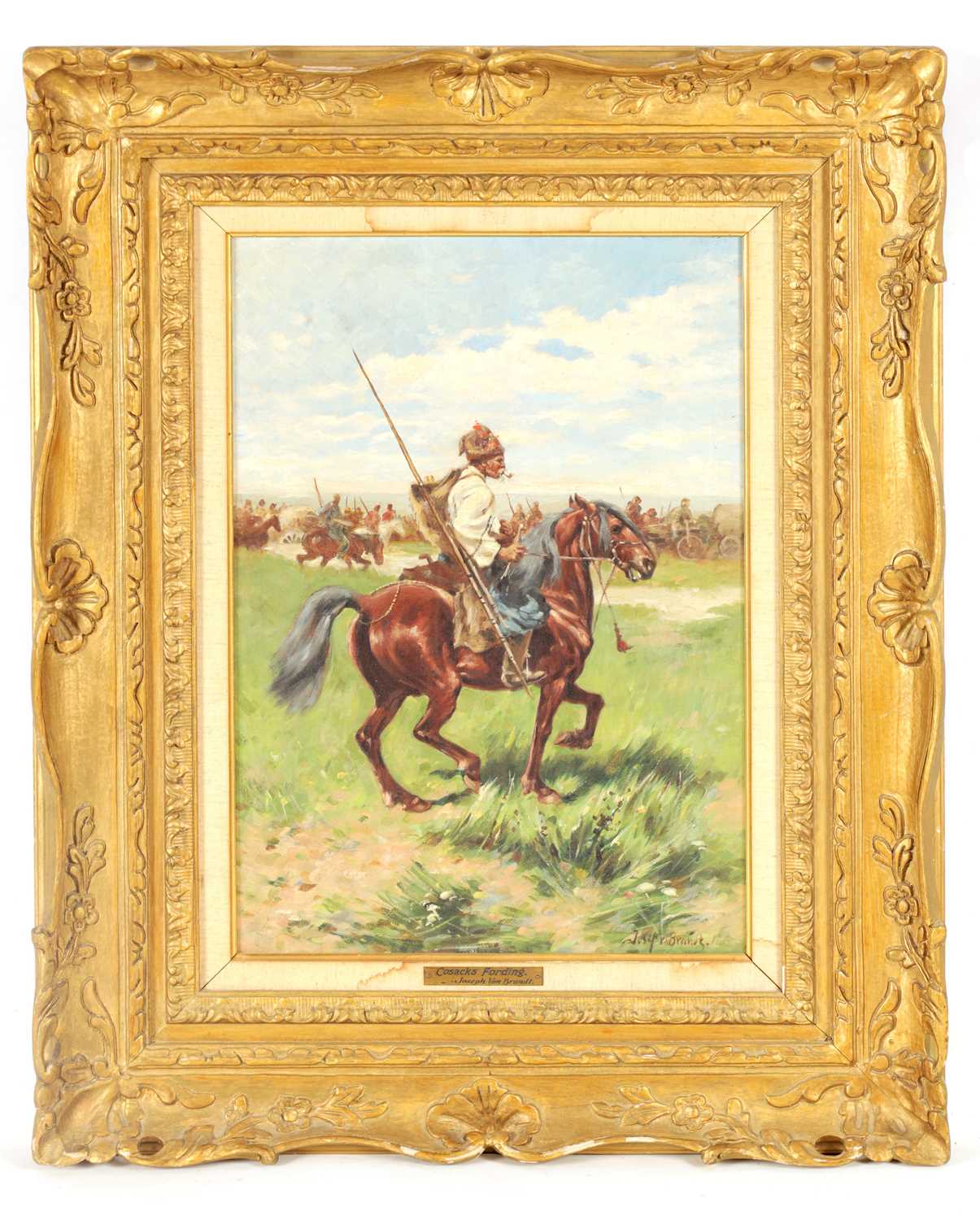 Lot 761 - JOSEF VON BRANDT. POLISH, 1841-1928 OIL ON...