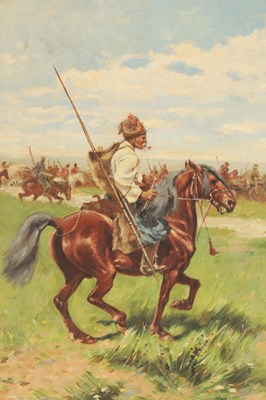 Lot 761 - JOSEF VON BRANDT. POLISH, 1841-1928 OIL ON...