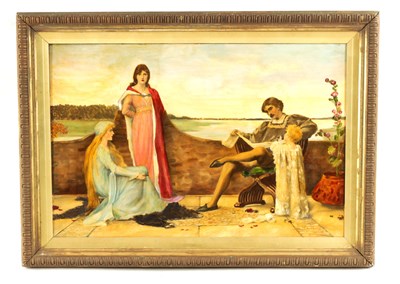 Lot 785 - AN EARLY 20TH CENTURY PRE-RALPHAELITE OIL ON...