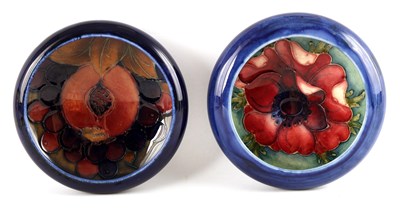 Lot 79 - TWO MOORCROFT SHALLOW SMALL DISHES WITH CURVED...