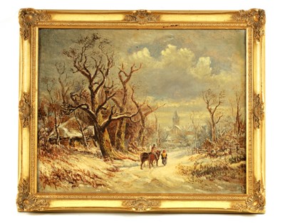 Lot 792 - A MID 19TH CENTURY OIL ON CANVAS depicting a...