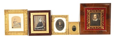 Lot 815 - A SELECTION OF FIVE VICTORIAN PORTRAIT PRINTS...