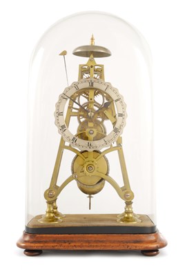 Lot 862 - A 19TH CENTURY 8-DAY FUSEE TIMEPIECE SKELETON...
