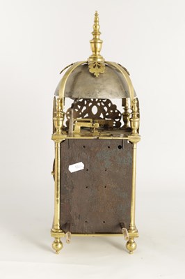 Lot 935 - A FINE CHARLES II BRASS LANTERN CLOCK the...