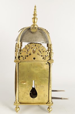 Lot 935 - A FINE CHARLES II BRASS LANTERN CLOCK the...