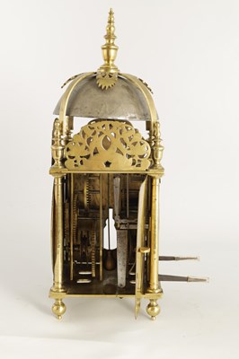 Lot 935 - A FINE CHARLES II BRASS LANTERN CLOCK the...