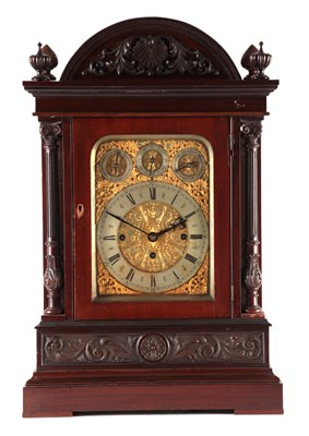 Lot 940 - A LATE 19TH CENTURY QUARTER CHIMING TRIPLE...