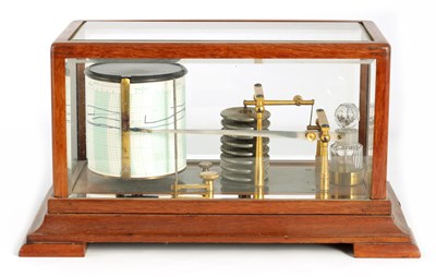 Lot 952 - AN EARLY 20TH CENTURY WALNUT CASED BAROGRAPH...