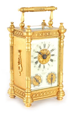 Lot 954 - A LATE 19TH CENTURY FRENCH BRASS CARRIAGE...